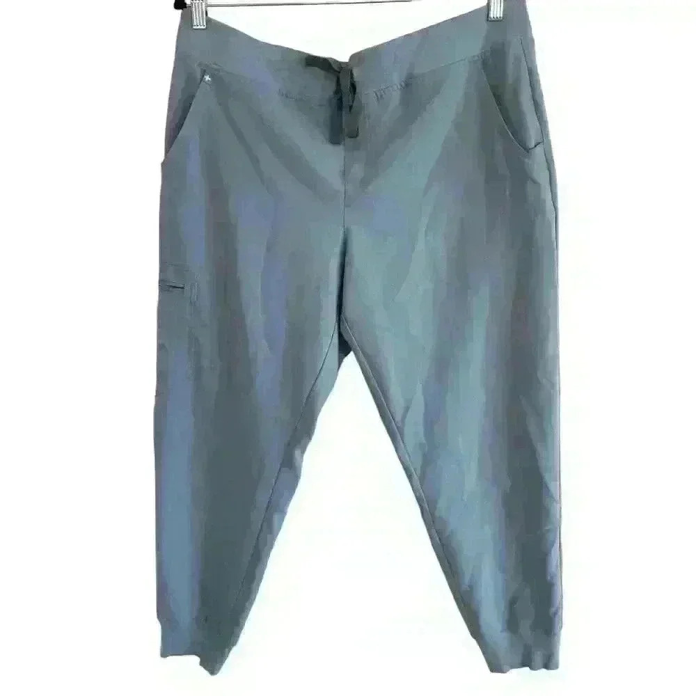 Figs Women's Zamora Jogger Scrub Pants Grey/Blue Size XL Petite